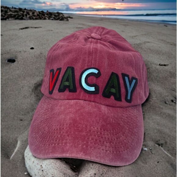 NWT Wool + Pepper Co. VACAY Varsity Letter Patched Unisex Hat - Picture 1 of 4